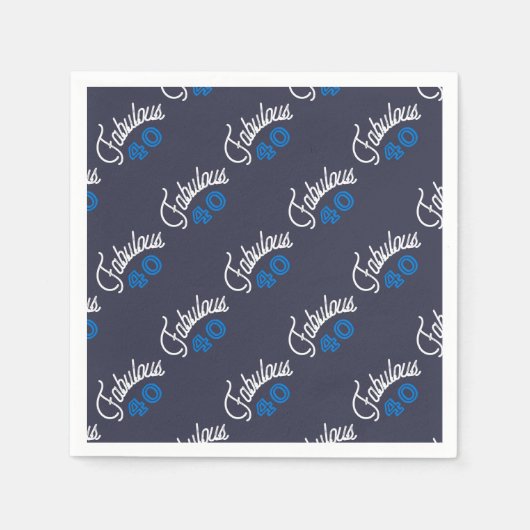 素晴らしい40誕生日 スタンダードカクテルナプキン (正面)