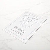 素晴らしい40 エレガント 40thバースデーフォイル招待状 箔招待状 (回転した状態)