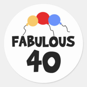 素晴らしい40 40th四十誕生日 ラウンドシール