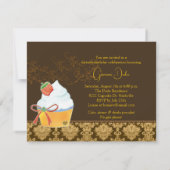 素晴らしい40th誕生日パーティーカップケーキ 招待状 (裏面)