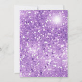 素晴らしい47パープルガール47モダン番目の誕生日 招待状 (裏面)