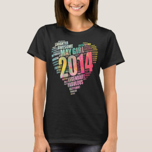 素晴らしい5月の女の子2014ビッ素晴らしクハート8誕生 Tシャツ