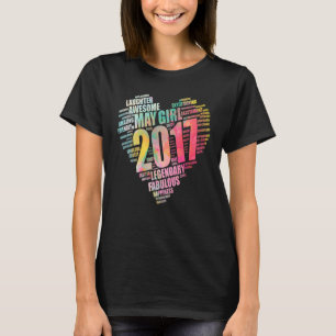 素晴らしい5月の女の子2017ビッ素晴らしクハート5th誕生 tシャツ