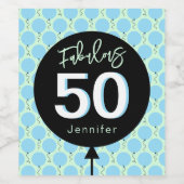 素晴らしい50の誕生日パーティー ワインラベル (シングルラベル)