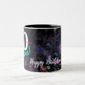 素晴らしい50エレガント,ピきらめくンク,ティール(緑がかった色),ブラック, ツートーンマグカップ (中央)