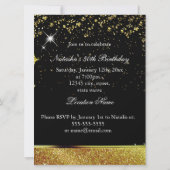 素晴らしい50グリッター金ゴールドヒールグリジーグラムパーティー 招待状 (裏面)