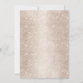 素晴らしい50コンテンポラリー金ゴールドハイヒール誕生日 招待状 (裏面)