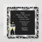 素晴らしい50シルバーレオパード誕生日パーティー 招待状 (裏面)