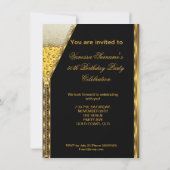 素晴らしい50ジッエレガントパー金ゴールドビアドリンク2 招待状 (裏面)