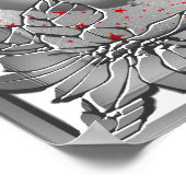 素晴らしい50ディバアールデコ誕生日バナーレッド ポスター (角)