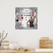 素晴らしい50ディバアールデコ誕生日バナーレッド ポスター (キッチン)