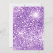 素晴らしい50パープルガールモダン50th誕生日 招待状 (裏面)