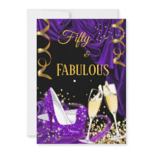 素晴らしい50パープルシャンパンヒール誕生日パーティー