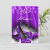 素晴らしい50パープルスターズハイヒール誕生日2 招待状 (スタンド正面)