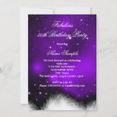 素晴らしい50パープルハイヒール誕生日パーティー 招待状 (裏面)