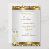 素晴らしい50ファンタスティック金ゴールドヒール誕生日パーティー 招待状 (裏面)