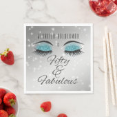 素晴らしい50ブラックアクアグラムアイズ紙ナプキンス スタンダードランチョンナプキン (インサイチュ)