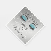 素晴らしい50ブラックアクアグラムアイズ紙ナプキンス スタンダードランチョンナプキン (角)