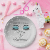 素晴らしい50ブラックアクアグラムアイズ紙プレート ペーパープレート (パーティー)