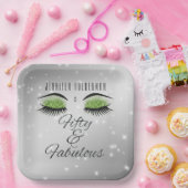 素晴らしい50ブラックグリーングラムアイズ紙プレート ペーパープレート (パーティー)