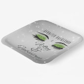 素晴らしい50ブラックグリーングラムアイズ紙プレート ペーパープレート (傾斜あり)