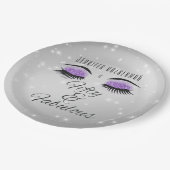 素晴らしい50ブラックパープルグラムアイズ紙プレート ペーパープレート (アングル)