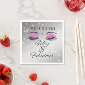 素晴らしい50ブラックピンクグラムアイズ紙ナプキンス スタンダードカクテルナプキン (インサイチュ)