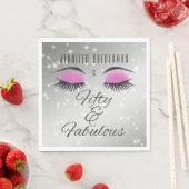 素晴らしい50ブラックピンクグラムアイズ紙ナプキンス スタンダードランチョンナプキン (インサイチュ)