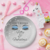 素晴らしい50ブラックブルーグラムアイズ紙プレート ペーパープレート (パーティー)