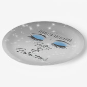 素晴らしい50ブラックブルーグラムアイズ紙プレート ペーパープレート (アングル)