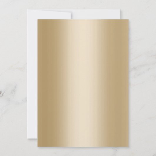 素晴らしい50モダン金ゴールド書道5誕生日 招待状 (裏面)