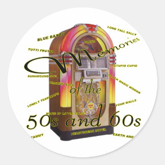 素晴らしい50代のジュークボックス ラウンドシール