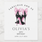 素晴らしい50名前をカスタムすると日付 ワインラベル (シングルラベル)