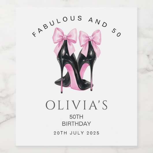 素晴らしい50名前をカスタムすると日付 ワインラベル (シングルラベル)