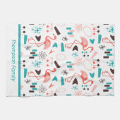 素晴らしい50年代のフラミンゴ キッチンタオル (横)