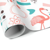 素晴らしい50年代のフラミンゴ ラッピングペーパー (ロールコーナー)