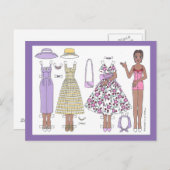 素晴らしい50年代:アリシア紙の人形はがき ポストカード (正面/裏面)