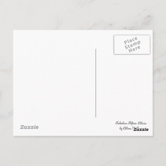 素晴らしい50年代:アリシア紙の人形はがき ポストカード (裏面)