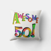 素晴らしい50枚の誕生日のTシャツおよびギフト クッション (裏面)