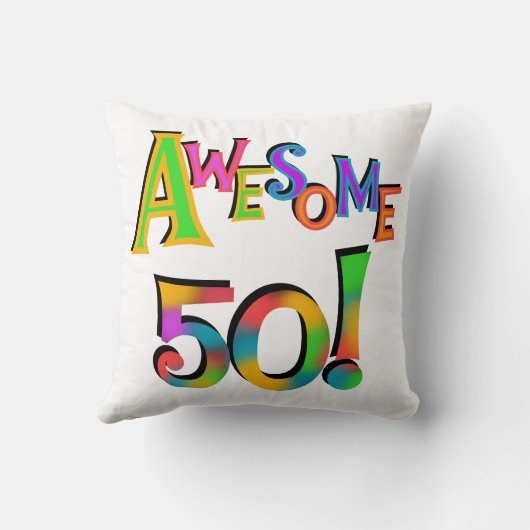 素晴らしい50枚の誕生日のTシャツおよびギフト クッション (裏面)