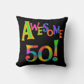 素晴らしい50枚の誕生日のTシャツおよびギフト クッション (正面)