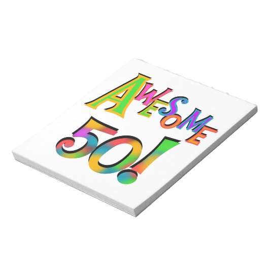 素晴らしい50枚の誕生日のTシャツおよびギフト ノートパッド (回転)