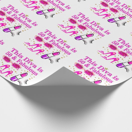 素晴らしい50番目のダイバ ラッピングペーパー (角)