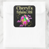 素晴らしい50番目のパーソナライズされたデザイン スクエアシール (バッグ)