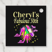 素晴らしい50番目のパーソナライズされたデザイン フェイバータグ (裏面)