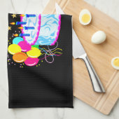 素晴らしい50番目のパーティーお祝いデザイン キッチンタオル (四つ折り)