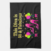 素晴らしい50番目のファッションシュークイーンデザイン キッチンタオル (縦)