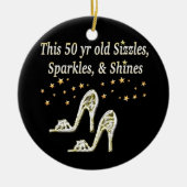 素晴らしい50番銀靴のクイーン セラミックオーナメント (正面)