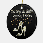 素晴らしい50番銀靴のクイーン セラミックオーナメント (左)