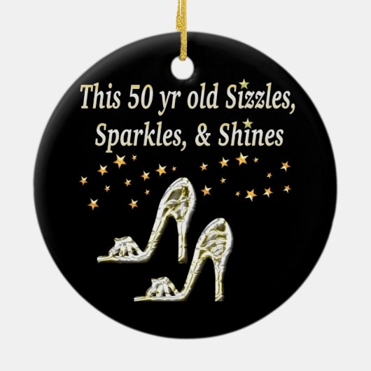 素晴らしい50番銀靴のクイーン セラミックオーナメント (裏面)